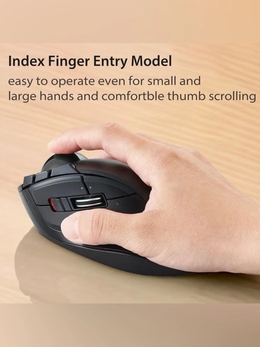 ELECOM DEFT Wireless Trackball Mouse M-DT2DRBK 2.4GHz 8-Button Mac Windows